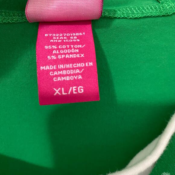 Personal Identity Top Womens Size XL Short Sleeve Hoodie Built-in Halter Green - Picture 6 of 9